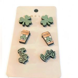 🍀🍀 St. Patty’s 3 Pairs of Cute Stud Earrings.